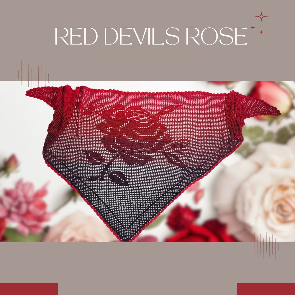 Patrón de ganchillo RED DEVILS ROSE