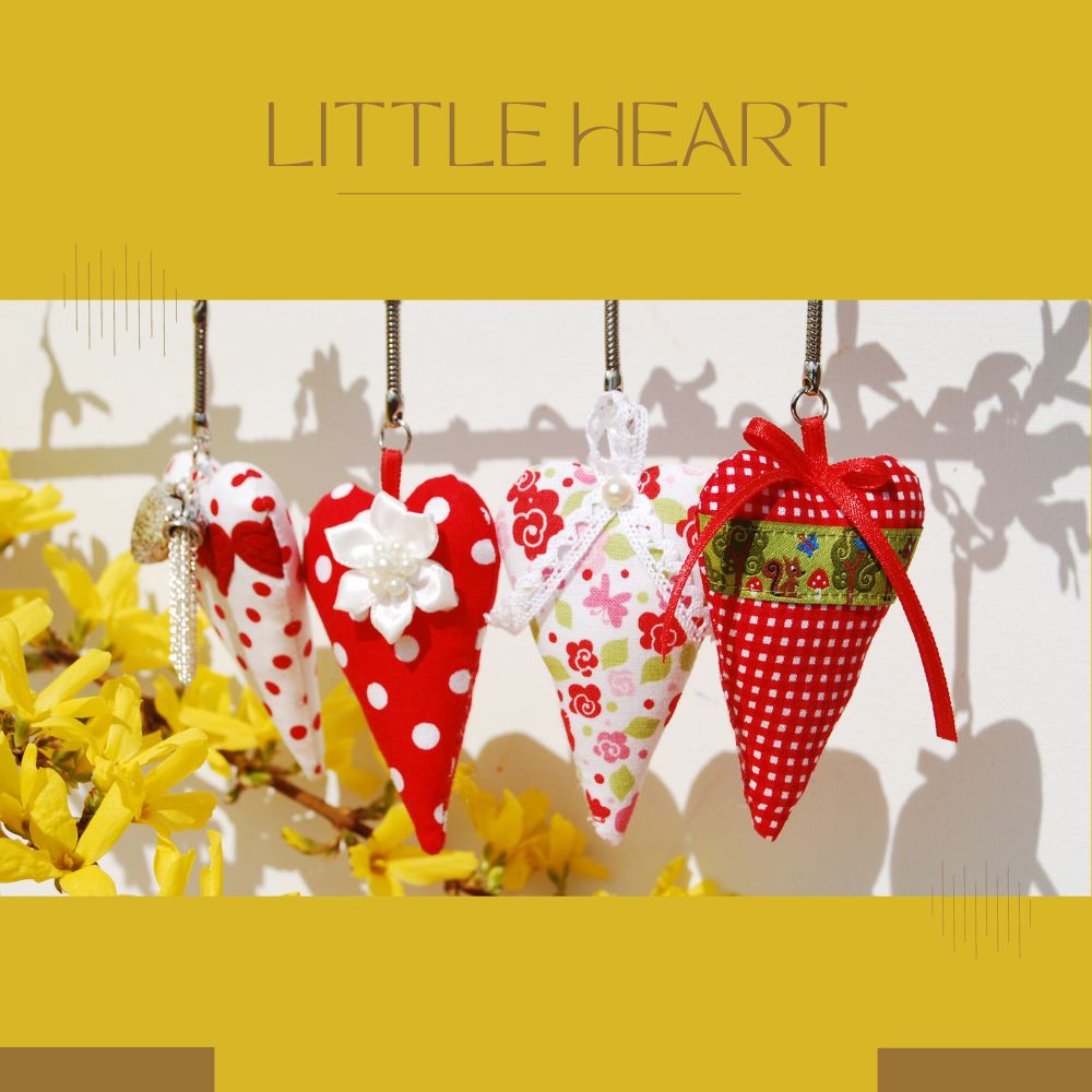 Sewing pattern  LITTLE HEART Keyring pendant